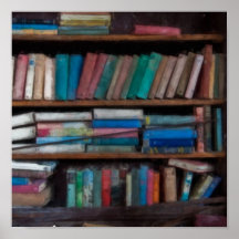 Uma pintura na biblioteca poster
