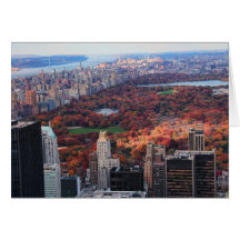 Uma vista de cima de: Outono no Central Park 01 Cartao