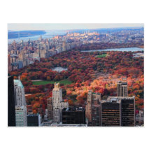 Uma vista de cima de: Outono no Central Park 01 Cartão Postal