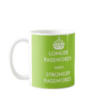 Umas senhas mais longas fazem uma caneca mais fort canecas