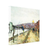 Und Beacon Hill de Childe Hassam - de Charles Rive Impressão Em Canvas