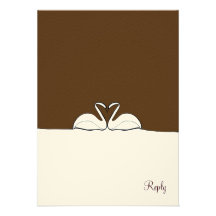 União Choc/creme - cartão de resposta Convite Personalizado