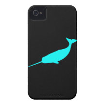 Unicórnio bonito da baleia de Narwhal do mar náuti Capa iPhone 4 Case-Mate