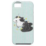Unicórnio preto dos desenhos animados com iPhone 5 Capa De iPhone 5 Case-Mate