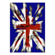 Union Jack britânico afligido Convite Personalizado