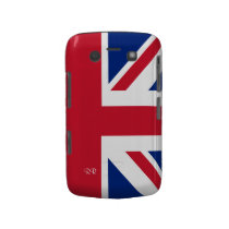 Union Jack britânico patriótico em Blackberry cora capas casemate