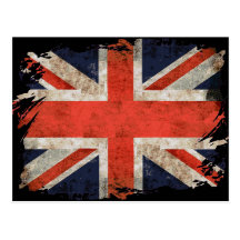 Union Jack shredded envelhecido Cartão Postal
