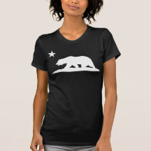 Urso da república de Califórnia - preto T-shirt