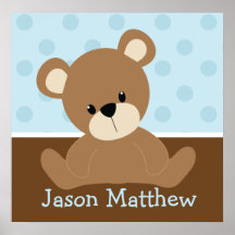 Urso de ursinho azul posters