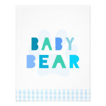 Urso do bebê - azul convites