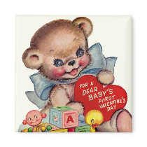 Urso do dia dos namorados do bebê bonito do vintag ímãs