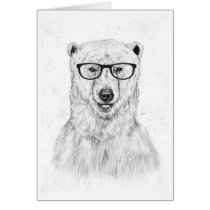 Urso do geek cartões