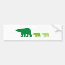 Urso polar verde adesivo