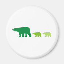 Urso polar verde imãs