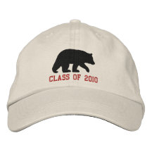 Urso preto com texto customizável boné