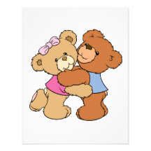 Ursos bonitos do abraço de urso convites personalizado