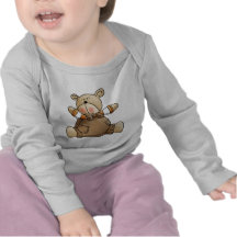 Ursos de Lil · Romper de Brown do bebé Camisetas