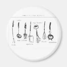 Utensílios da cozinha imã