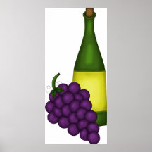 Uvas & poster do vinho
