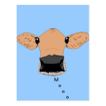 Vaca bonito cartões postais