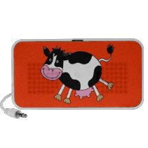 Vaca bonito dos desenhos animados caixinha de som para mini