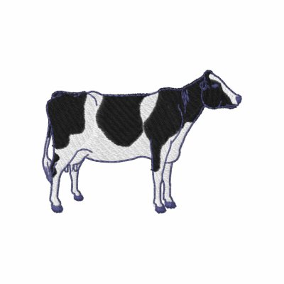 Vaca de Holstein Camisas Polo Bordadas