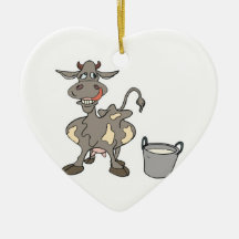 Vaca de lambedura feliz das costeletas enfeites para arvores de natal