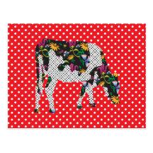 Vaca do Frisian, koe de Friese Cartao Postal