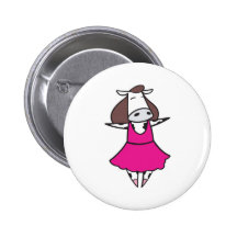 Vaca engraçada da bailarina botons