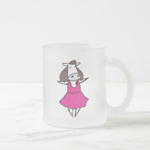 Vaca engraçada da bailarina canecas