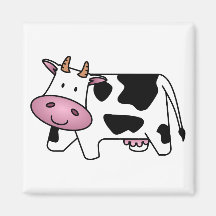 Vaca feliz imã de geladeira