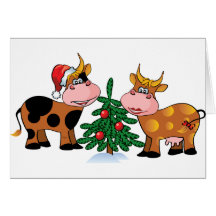 Vacas do Natal Cartões