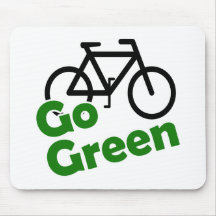 vai a bicicleta verde mouse pads