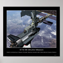 Vaivém espacial Atlantis entrado com Posters