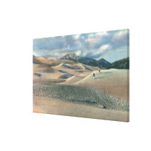 Vale do San Luis, Colorado - grandes dunas de arei Impressão De Canvas Envolvida