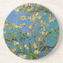 Van Gogh; Árvore de amêndoa de florescência, flore Porta Copo Para Bebidas