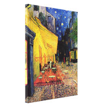 Van Gogh; Terraço do café na noite, belas artes do Impressão De Canvas Envolvida