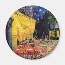 Van Gogh; Terraço do café na noite, belas artes do Ima De Geladeira
