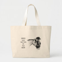 Vaqueiro: Cavalos: Impressões do casco: Desenho de Bolsa Para Compras