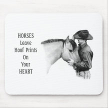 Vaqueiro: Cavalos: Impressões do casco: Desenho de Mouse Pad