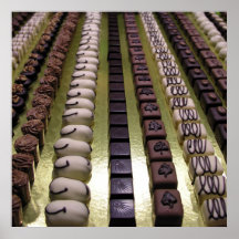 Variedades do chocolate impressão