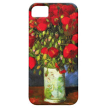 Vaso de Van Gogh com capas de iphone vermelhas das Capa iPhone 5