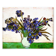 Vaso de Van Gogh do impressão das íris Artes De Fotos