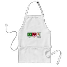Vegetariano do amor da paz aventais