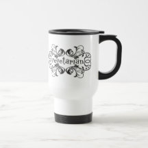Vegetariano do vintage caneca