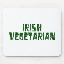 Vegetariano irlandês mouse pad