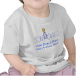 Vela azul eu sou um Tshirt customizável do bebê