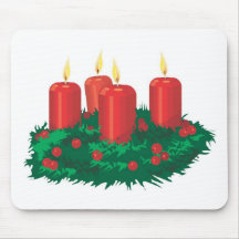 Velas vermelhas do Natal Mousepad