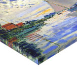 Veleiro nas canvas de Seine River Impressão De Canvas Envolvidas