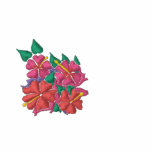 Velo da arte: Hibiscus bordados Short de Joanne camisas bordadas